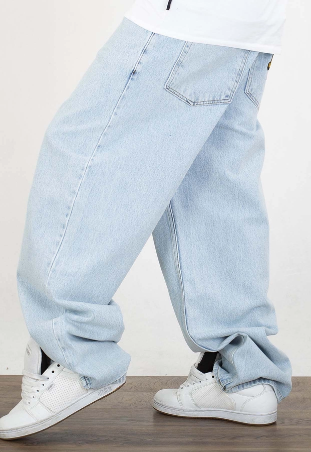 Spodnie Jigga Wear New Outline Super Baggy Jeans Light Blue Washed