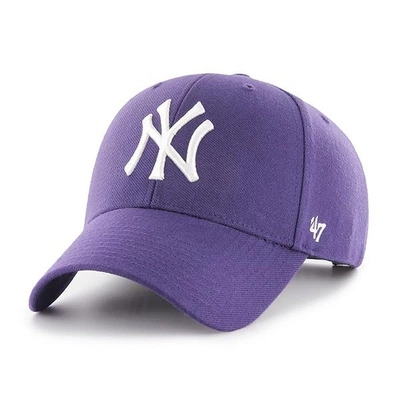 Czapka 47 Brand MLB New York Yankees '47 MVP Snapback fioletowa B-MVPSP17WBP-PP