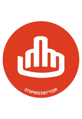 Wlepa Stoprocent Fuck czerwona