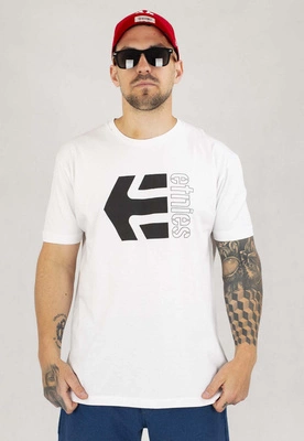 T-shirt Etnies Corp Combo biało czarny