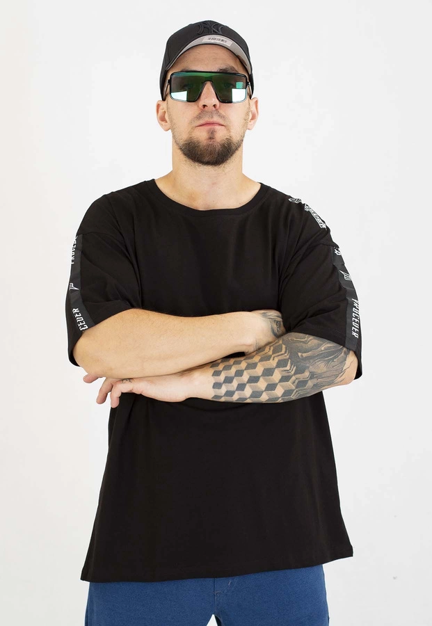 T-shirt Chada Proceder Oversize Tape czarny