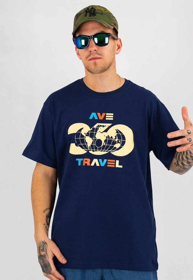 T-shirt 360CLTH Ave Travel granatowy