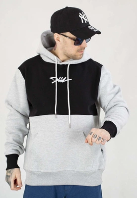 Bluza Diil Z Kapturem Cut szaro czarna