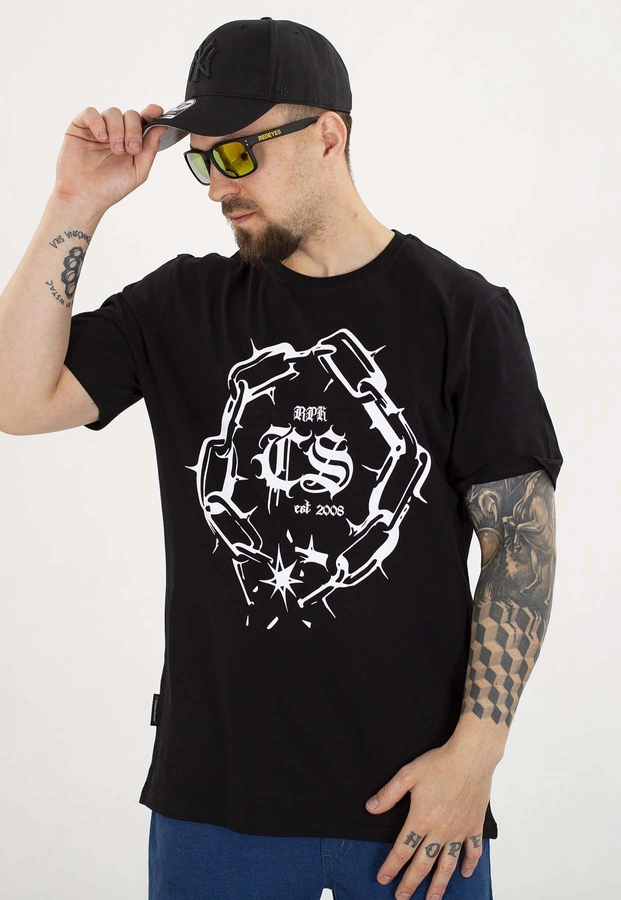 T-shirt Ciemna Strefa Łańcuch Gotyk czarny