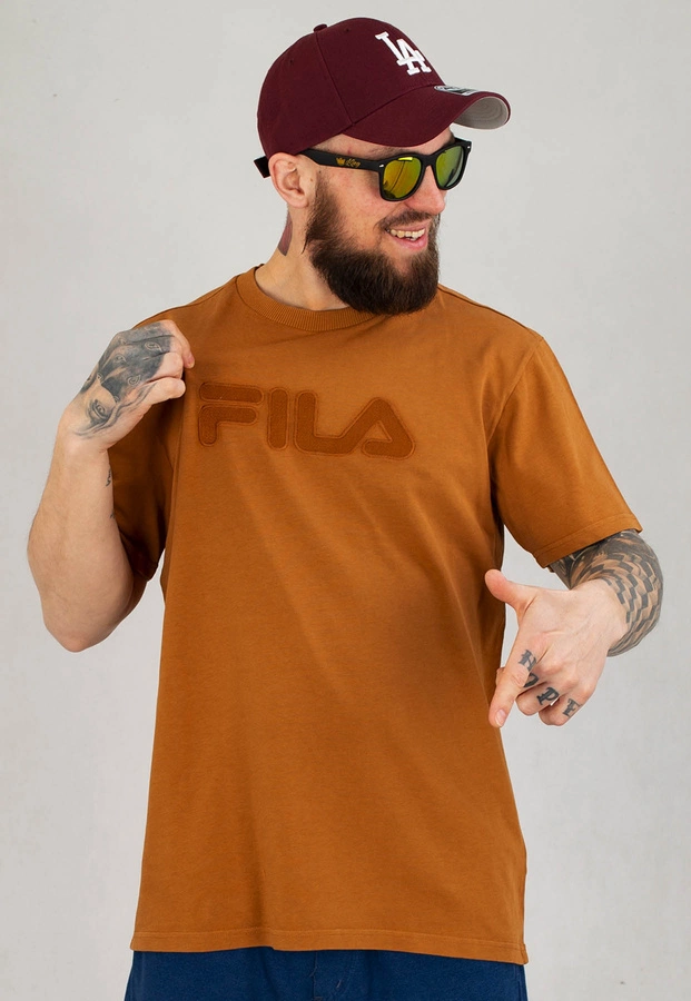 T-shirt Fila Buek FAM0279 brązowy