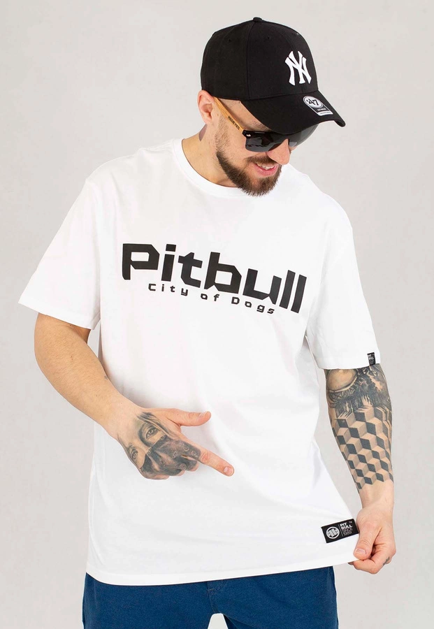 T-shirt Pit Bull City Of Dogs biały