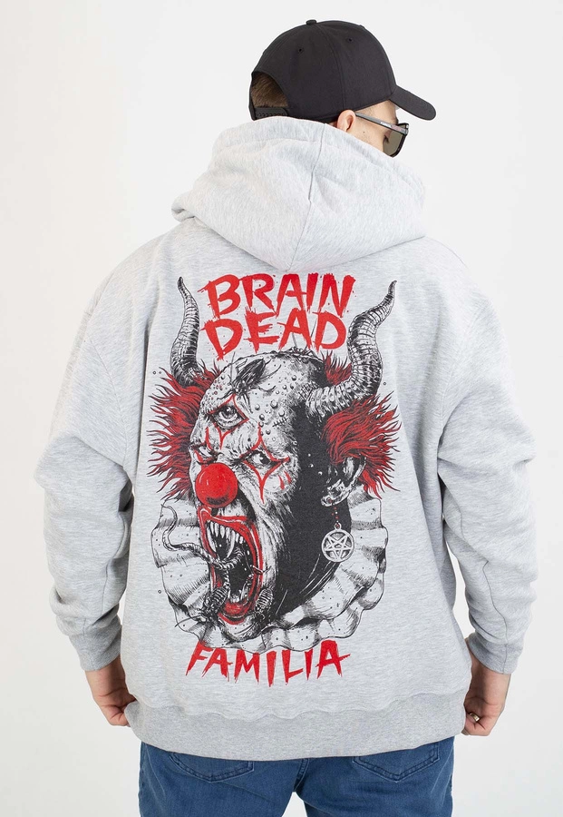 Bluza Brain Dead Familia Zip Clown szara
