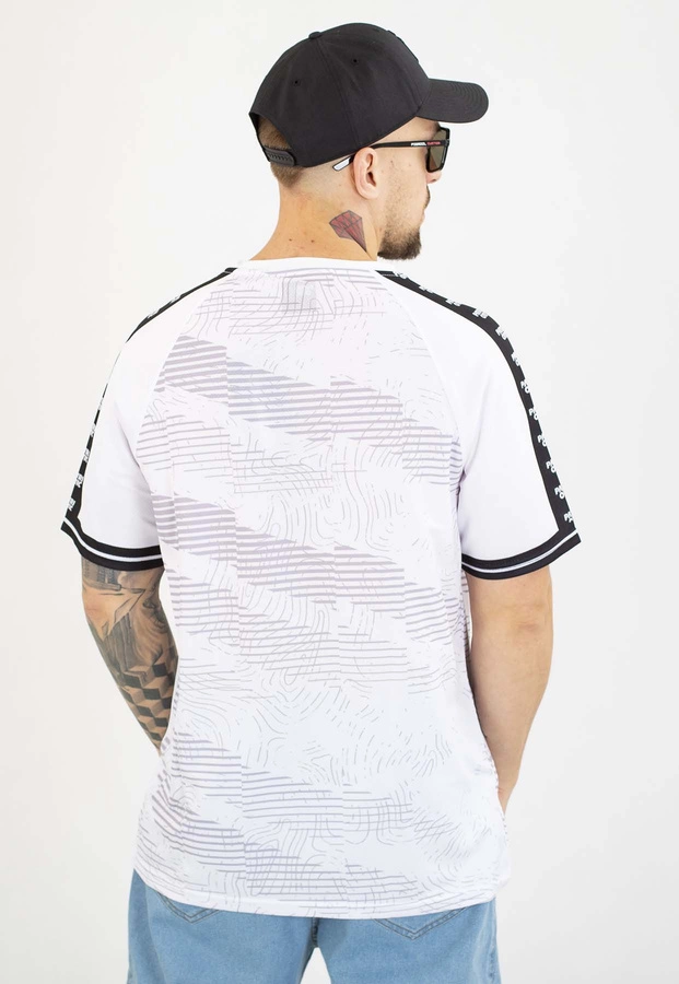 T-shirt Patriotic Football Lines biały