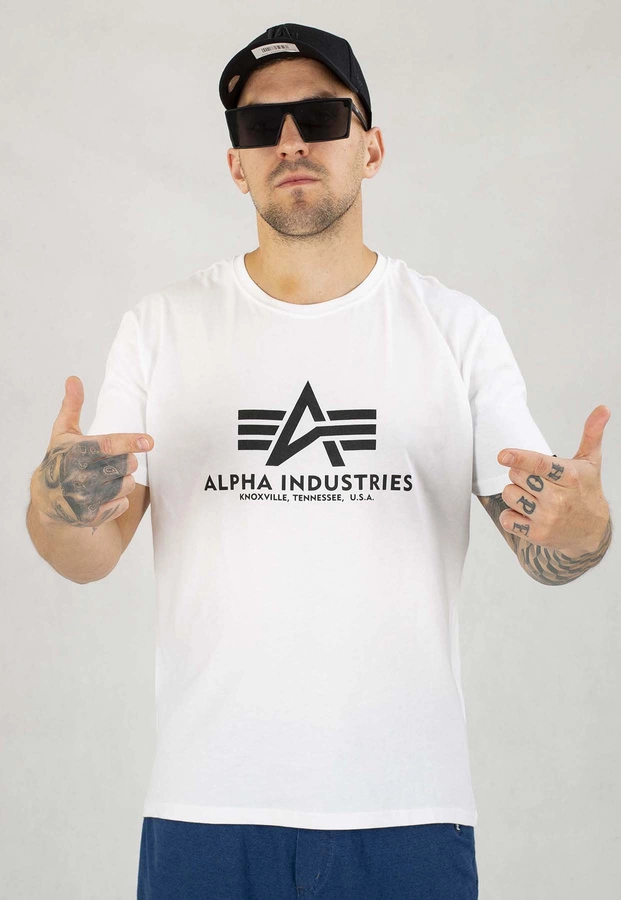 T-shirt Alpha Industries Basic 100501 biały