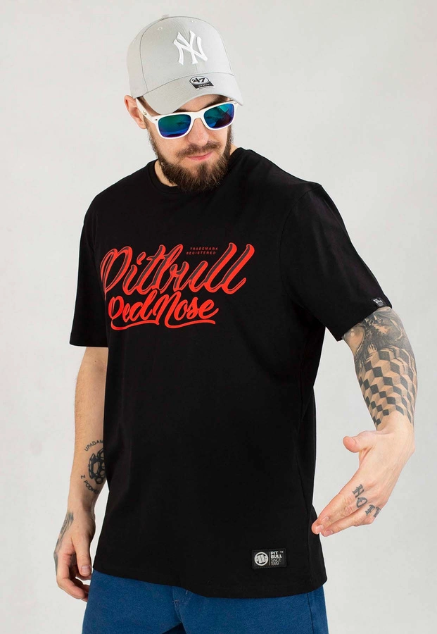 T-shirt Pit Bull Red Nose 23 czarny