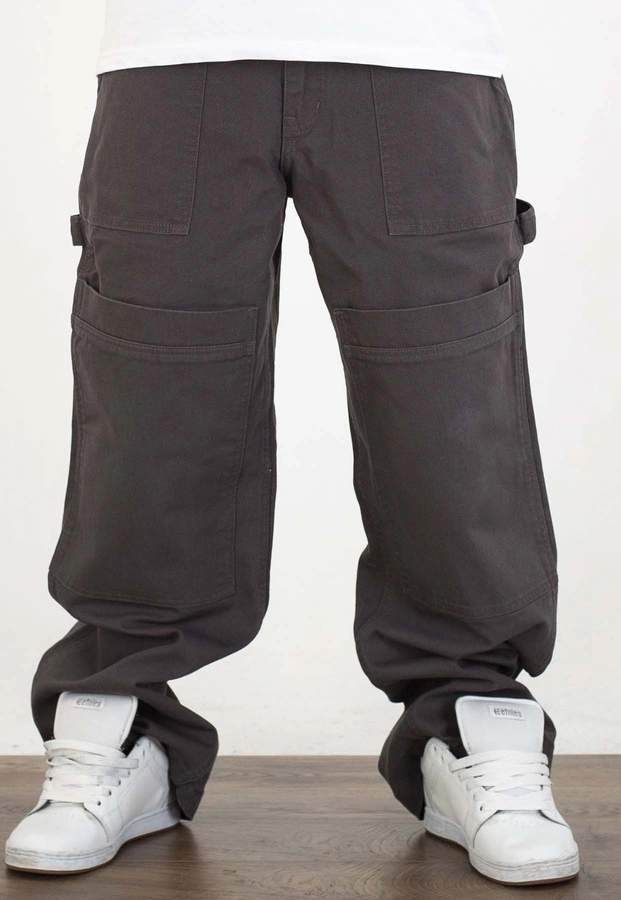 Spodnie Prosto Pants Utility sprane ciemne szare