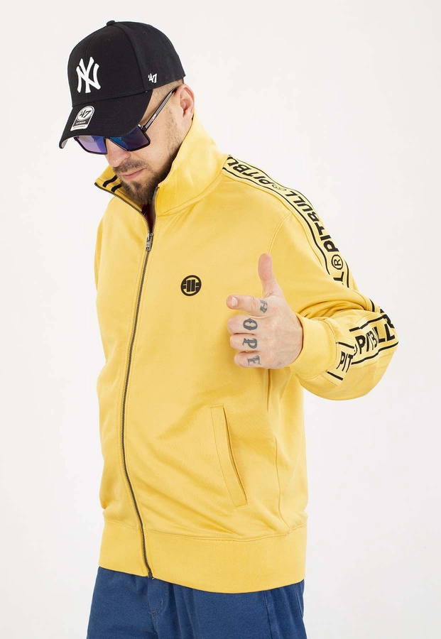 Bluza Pit Bull Bez Kaptura Zip Tape Logo pale yellow