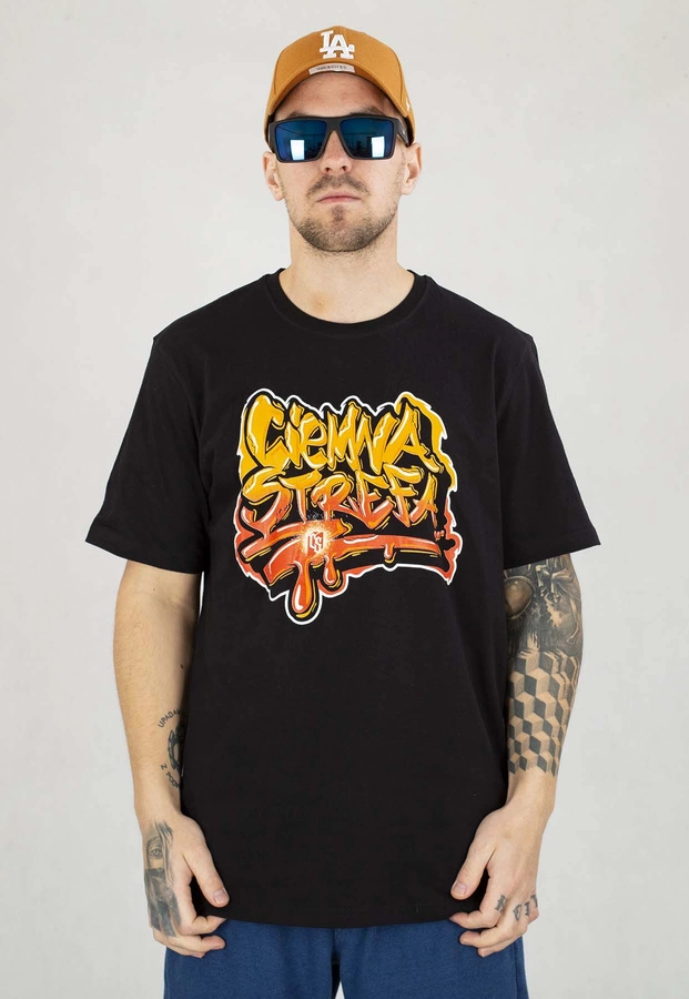 T-shirt Ciemna Strefa Graffiti czarny