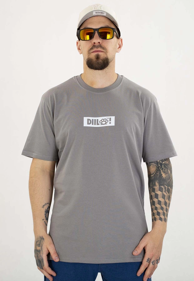 T-shirt Diil Kastet szary