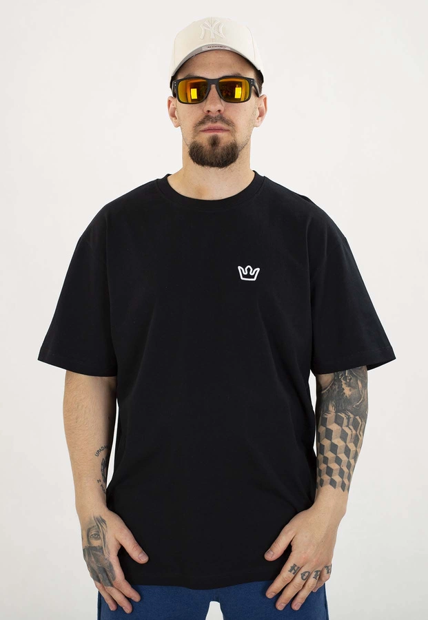 T-shirt Jigga Wear Oversize Simple Crown czarny