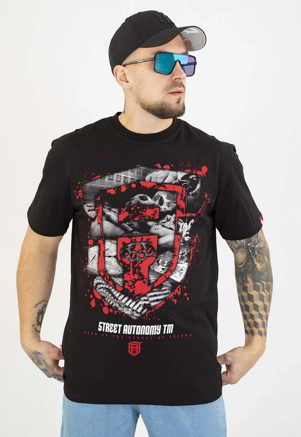T-shirt Street Autonomy Fuck czarny