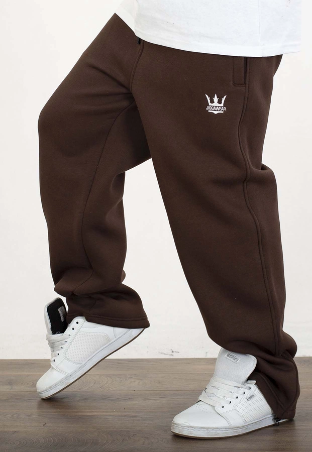 Dresy Jigga Wear Logo Drawcord Baggy bordowe