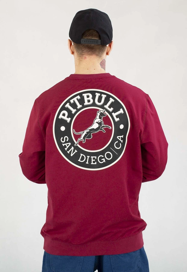 Bluza Pit Bull Bez Kaptura San Diego CA burgundy