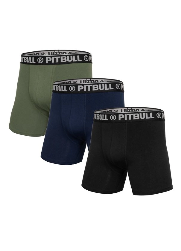 Bokserki Pit Bull 3 PACK granatowe szare czarne