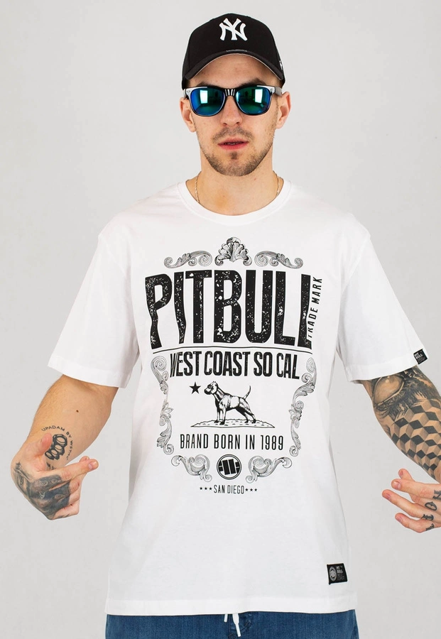 T-shirt Pit Bull California Republic biały