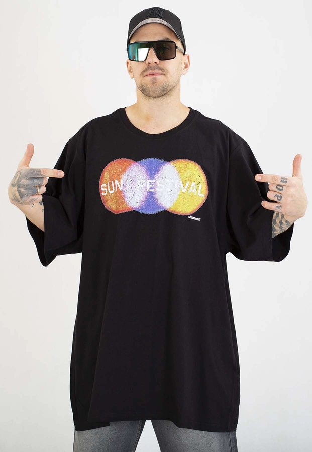 T-shirt Stoprocent Sunfestiwal czarny