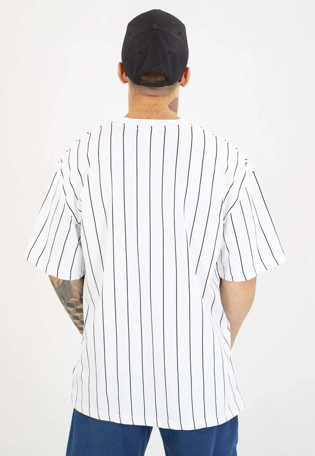 T-shirt Karl Kani KK Small Signature pinstripe 6030152 biały