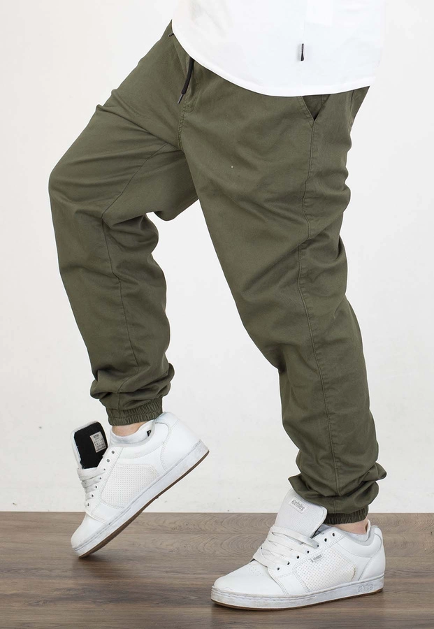 Spodnie Chada Proceder Jogger Chino Kastet Logo oliwkowe