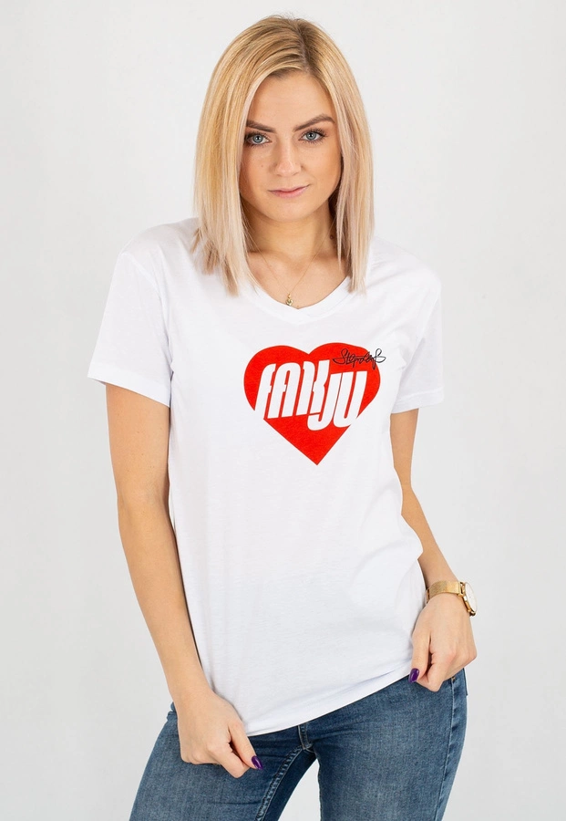 T-shirt Stoprocent TDV Fakju biały OUTLET