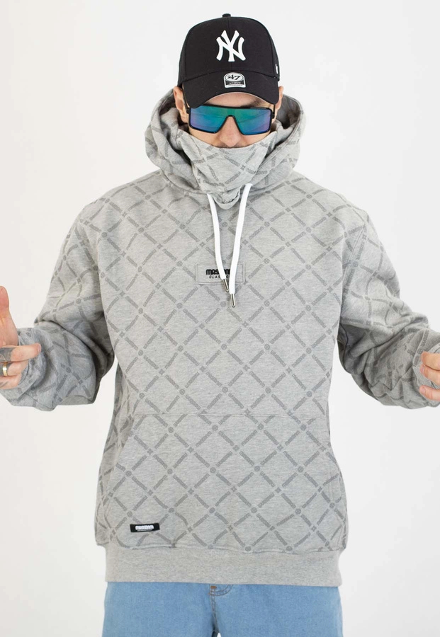 Bluza Mass Z Kapturem Monogram szara