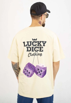 T-shirt Lucky Dice Baggy Lucky Dice Truck beżowy