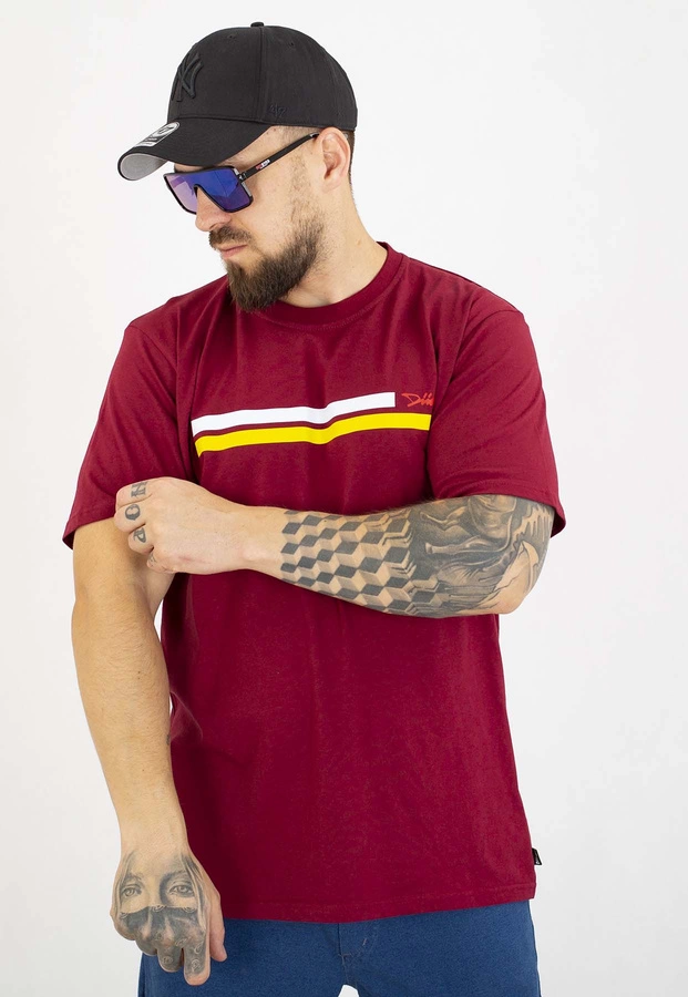 T-shirt Diil Line bordowy
