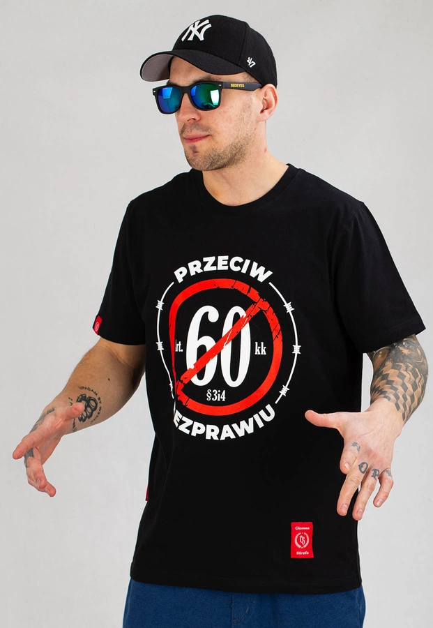 T-shirt Ciemna Strefa Przeciw Bezprawiu czarny