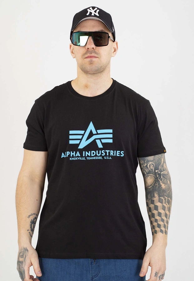 T-shirt Alpha Industries Basic 100501 czarno niebieski