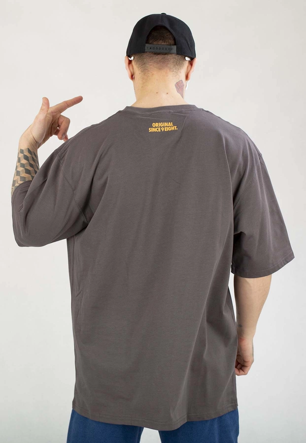 T-shirt Mass Fake Pocket grafitowy