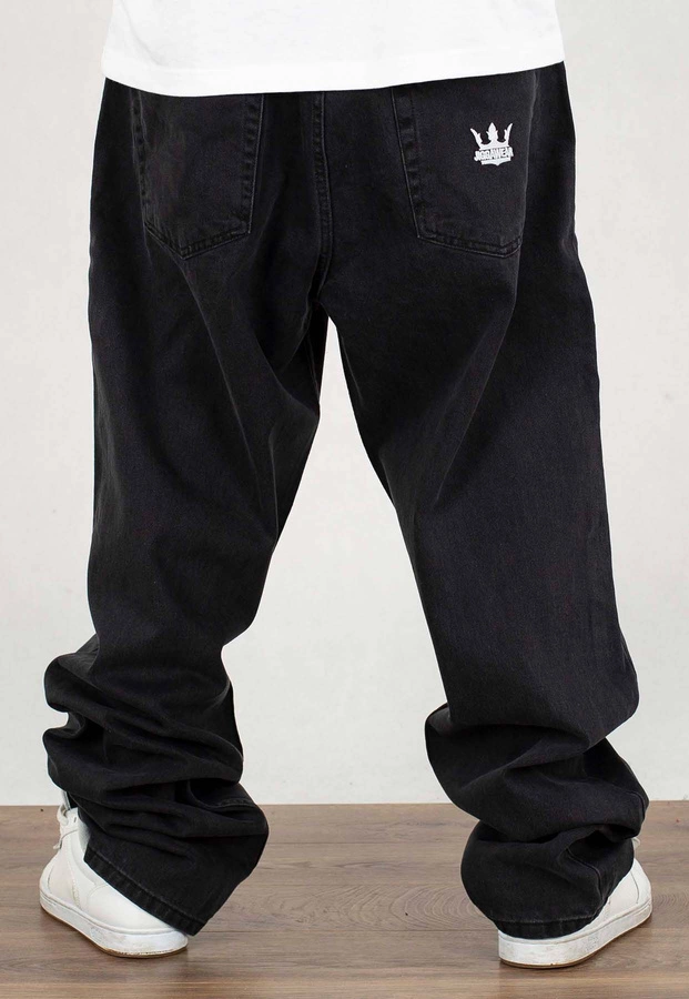 Spodnie Jigga Wear Crown Baggy Jeans anthracite