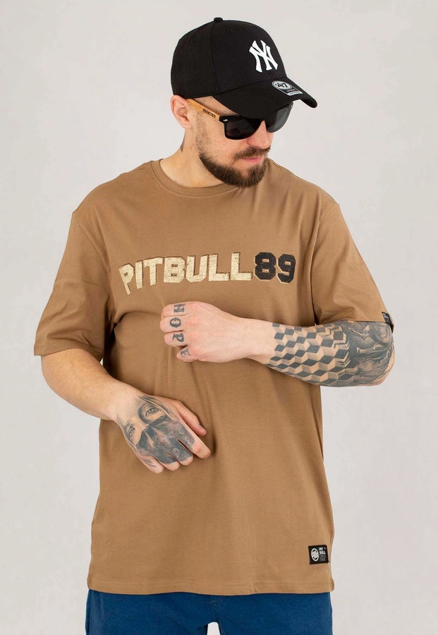 T-shirt Pit Bull Dog 89 brązowy