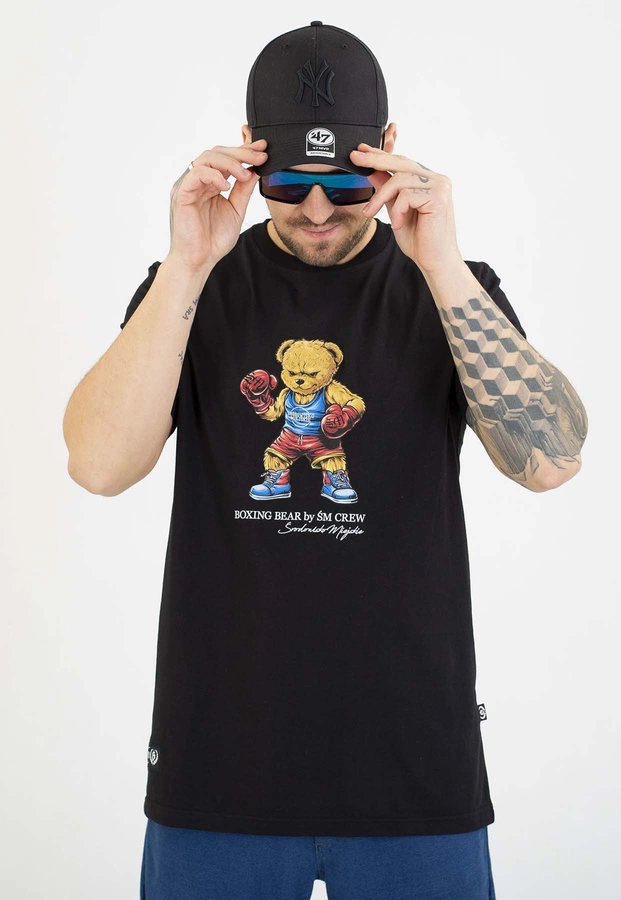 T-shirt Środowisko Miejskie Boxing Bear czarny