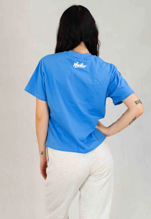 T-shirt Nice View Brand Small niebieski