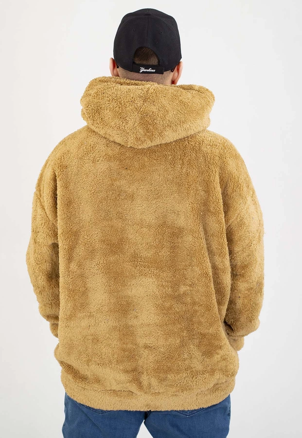 Bluza Jigga Wear Z Kapturem Sherpa Simple Crown beżowa