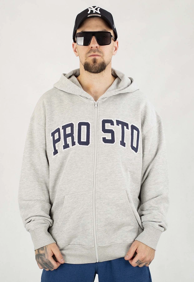 Bluza Prosto Z kapturem ZIP Axel szara