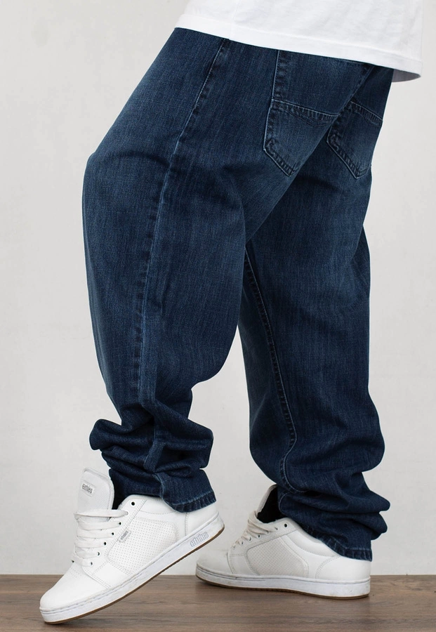 Spodnie Mass Jeans Baggy Fit Slang dark blue