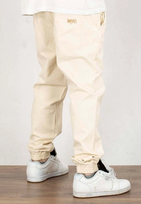Spodnie Mass Jogger Pants Tapered Fit Signature 2.0 kremowe