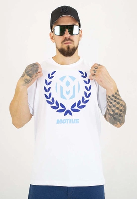 T-shirt Motive Laur biały