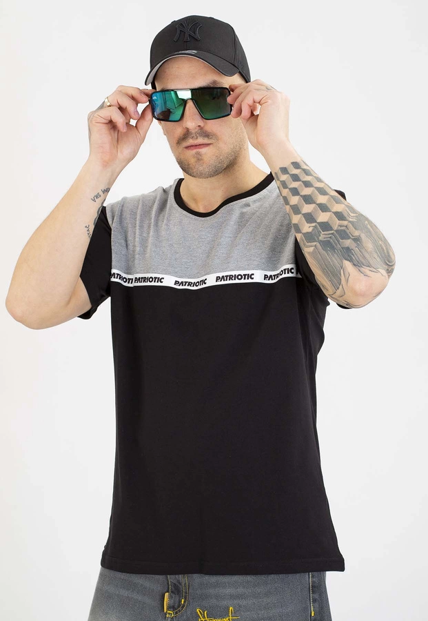 T-shirt Patriotic P-Modern Tape czarno szary