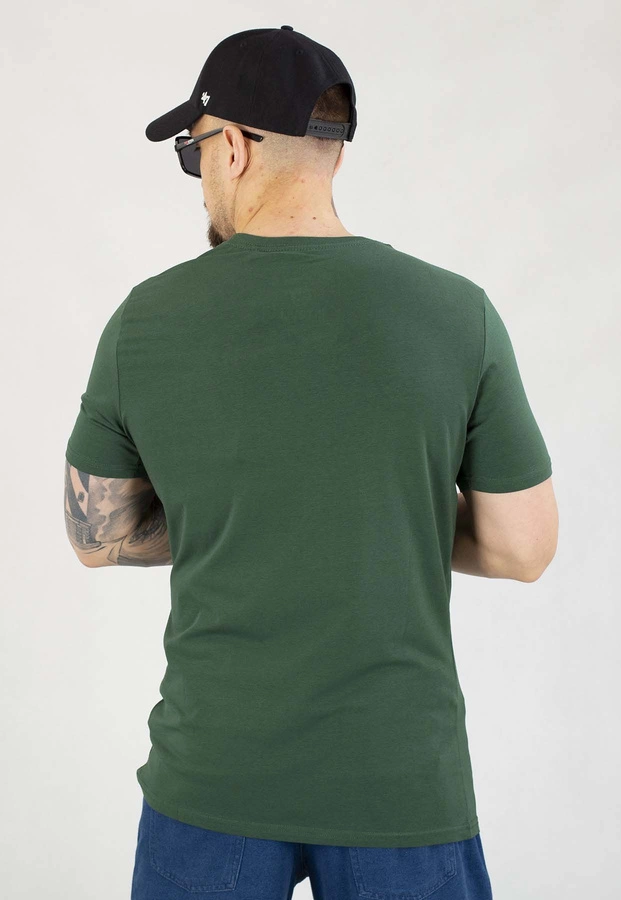 T-shirt Pit Bull Slim San Diego CA Small Logo 140 bottle green