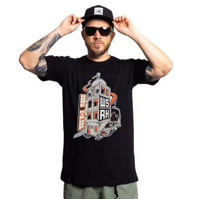 T-shirt WSRH Home Of Hip Hop czarny
