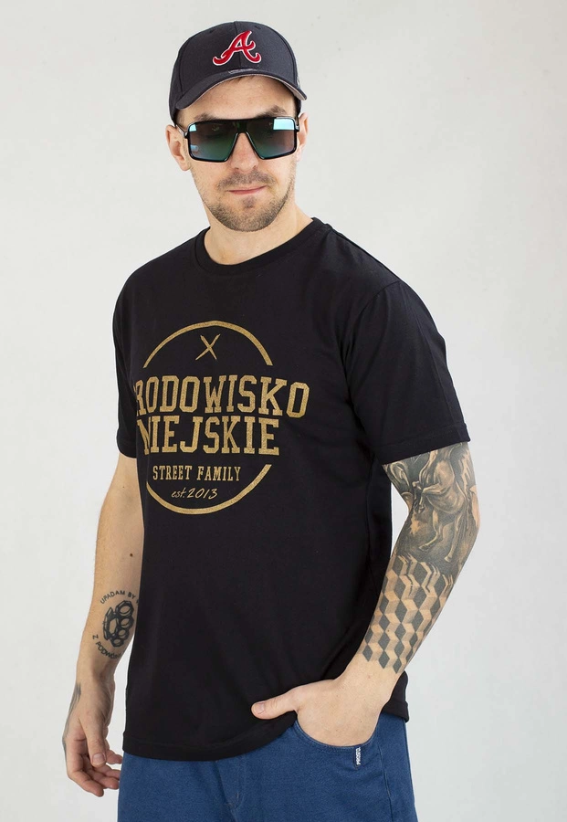 T-shirt Środowisko Miejskie Theme czarno złoty