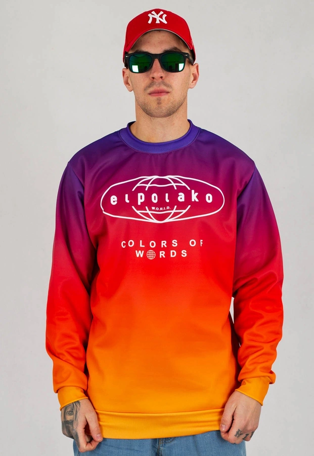 Bluza El Polako Gradient Elpo granatowo pomarańczowa