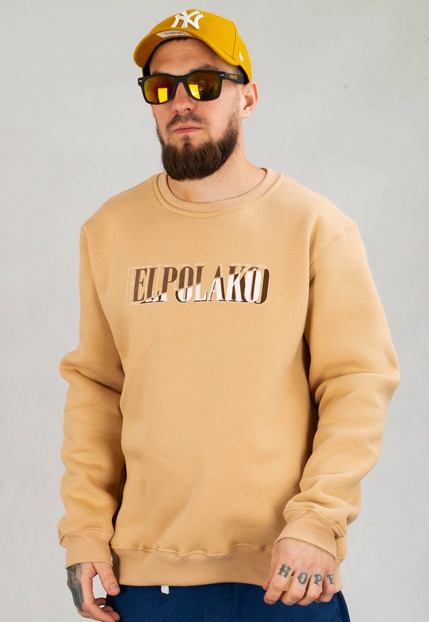 Bluza El Polako Crewneck Double Layer brązowa