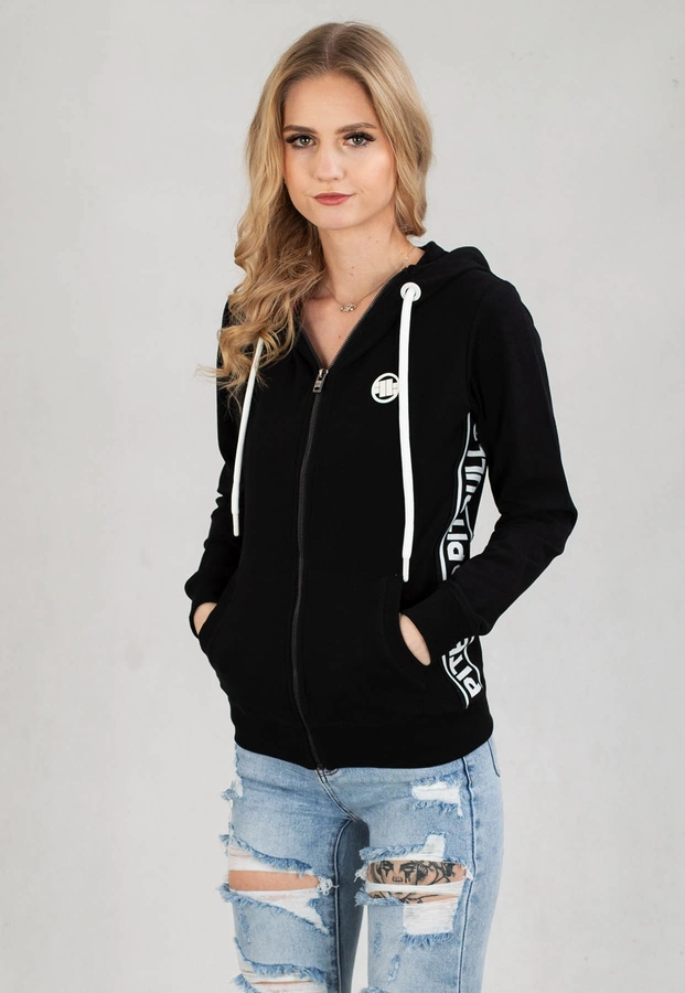 Bluza Pit Bull Hooded Zip  French Terry La Deta czarna